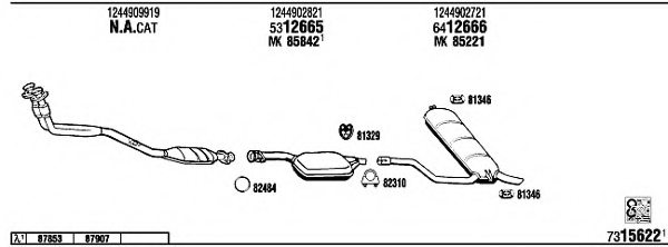 WALKER MB24206 Exhaust System